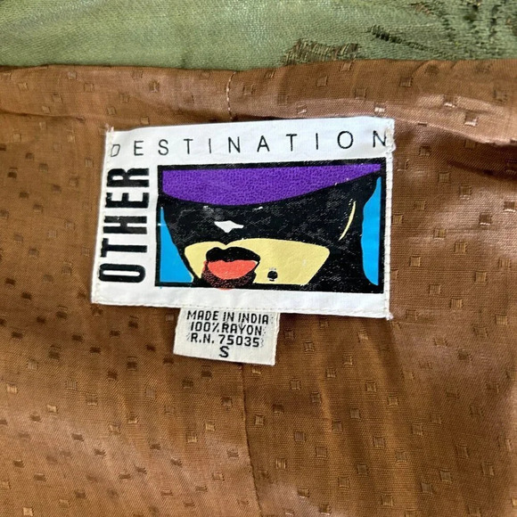 Other Destination Vintage 90s Crazy Quilt Patchwork Oversized Blazer Size Small - Picture 9 of 9